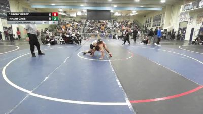 132 lbs Cons. Round 3 - Trajan Cass, Paloma Valley vs Brody Perez, La Serna