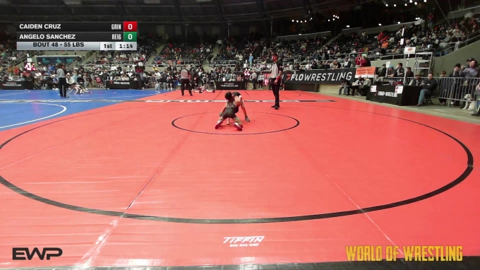 55 lbs Round Of 32 - Caiden Cruz, Grindhouse vs Angelo Sanchez, Reign