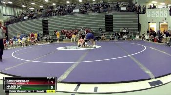 157 lbs Semis & 1st Wrestleback (8 Team) - Mason Day, Brownsburg vs Gavin Winegard, Evansville Mater Dei