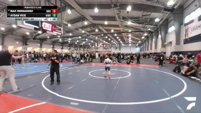 92 lbs Cons. Round 2 - Aydan Vice, Katy Area Wrestling Club vs Max Hernandez, Wildcat Wrestling Club