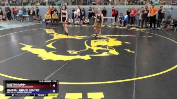 119 lbs Cons. Round 2 - Austin Kamm, Interior Grappling Academy vs Hannah Grace Gentry, Mid Valley Wrestling Club