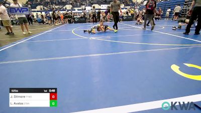 52 lbs Quarterfinal - Jaxon Ditmore, Team Tulsa Wrestling Club vs Liam Avalos, Standfast OKC