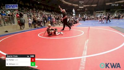 70 lbs Quarterfinal - Briar Potter, Cushing Tigers vs Wes Wilson, Keystone Wrestling Club