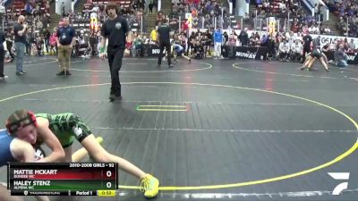 92 lbs Semifinal - Mattie Mckart, Dundee WC vs Haley Stenz, Alpena WC