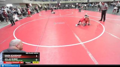 75 lbs 3rd Place Match - Nolan Burke, Stratford Youth Wrestling vs Gavin Schoenoff, Baraboo Wrestling Club