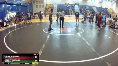 120 lbs Round 7 (8 Team) - Jeremy Kazanis, Avalon WV vs Kaleb Williams, Alpha Dogs