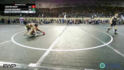 85 lbs Quarterfinal - Carsten Reiss, Keystone Kids Wrestling Club vs Skyler Weathers, Hinton Takedown Club