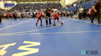 61 lbs Quarterfinal - Ryker Moak, Carl Albert vs Eli Potts, Plainview Youth Wrestling Club