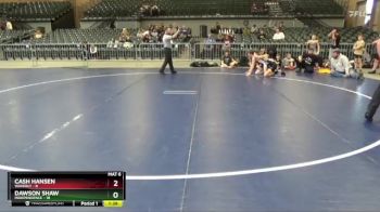 106 lbs Round 1 (4 Team) - Dawson Shaw, Independence vs Cash Hansen, Waverly