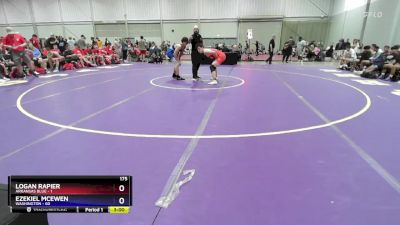 175 lbs Quarters & 1st Wb (16 Team) - Logan Rapier, Arkansas Blue vs Ezekiel McEwen, Washington