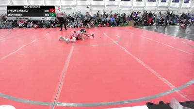 64 lbs Semifinal - Tyson Gaskell, Northern Elite-EL vs Leo Riesen, Ares Red-EL