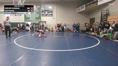 45 lbs Round 1 - Harlow Hakeman, Waterloo Wrestling Club vs Lexi Postel, Jesup Mat Club