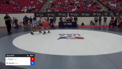 86 kg Rnd Of 64 - Jacob Taylor, Colorado vs Malachi Karibo, Kansas