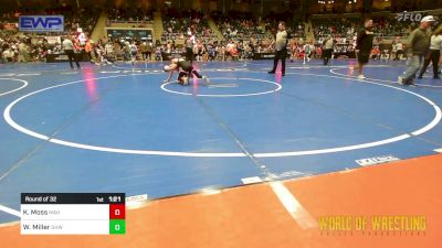 80 lbs Round Of 32 - Kruz Moss, Team Mahindra vs Waylon Miller, Greater Heights Wrestling