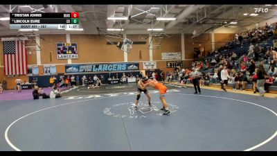 157 lbs 3rd Place Match - Lincoln Eure, Corner Canyon vs Tristan Johns, Bishop Gorman HS