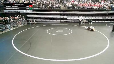 3A 138 lbs Cons. Round 3 - Rowdy Roybal, Union vs Kabryn Whiting, Union