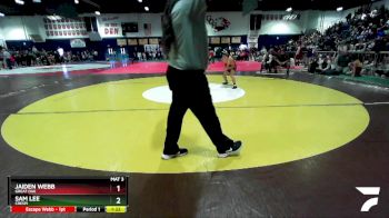 120 lbs Champ. Round 2 - Jaiden Webb, Great Oak vs Sam Lee, Crespi