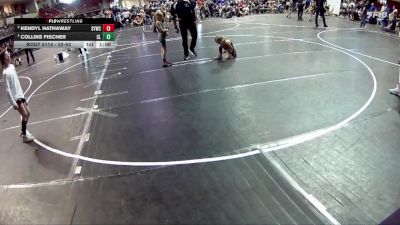 52-53 lbs Cons. Semi - Collins Fischer, Clarkson Leigh vs Kendyl Hathaway, Sutherland Youth Wrestling Club