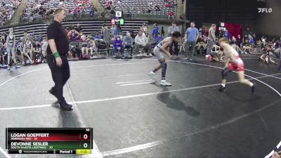 112 lbs Finals (8 Team) - DeVonne Sesler, South Dakota Lightning vs Logan Goepfert, Nebraska Red