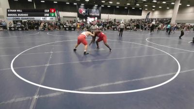 285 lbs Cons. Quarters - Ethan Hill, East St. Louis Wrestling Club vs Mikkel Bushee, 3F Wrestling