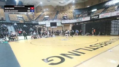 145 lbs Cons. Round 1 - Eliza Davis, Chadron State vs Jade Blackhart, Fort Hays State