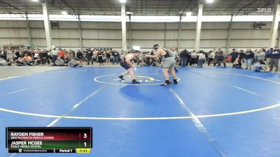 220 lbs Champ. Round 1 - Jasper MCGee, EAGLE MIDDLE SCHOOL vs Rayden Fisher, New Plymouth Middle School