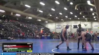 285 lbs Quarterfinals (8 Team) - Theo Windhusen, Logan View vs Dahlas Zlomke, Battle Creek