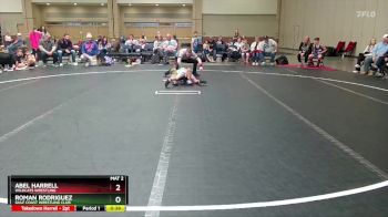 60 lbs Round 3 - Roman Rodriguez, Gulf Coast Wrestling Club vs Abel Harrell, Wildcats Wrestling