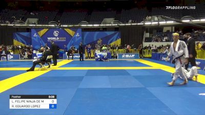 LUIS FELIPE NINJA DE MORAES PINT vs RENE EDUARDO LOPEZ 2021 World Jiu-Jitsu IBJJF Championship