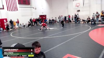 90 lbs Semifinal - Landon Burkett, Dragon Wrestling Club vs Nick Paeth, Woodshed Wrestling Club