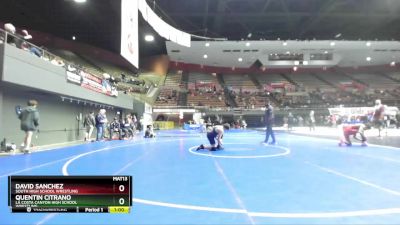 132 lbs Cons. Round 2 - Quentin Citrano, La Costa Canyon High School Wrestling vs David Sanchez, South High School Wrestling