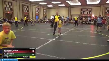 46 lbs Finals (8 Team) - Cai Becker, Armory Blue vs Evan Whitbred, Kings Krew