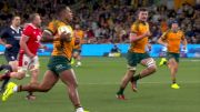 Filipo Daugunu Long Range Try vs Wales | Australia vs Wales 2024