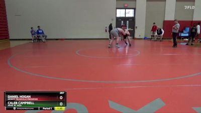 287 lbs Semifinal - Daniel Hogan, Hewitt Trussville Freshman vs Caleb Campbell, Arab Jr. High