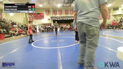 73 lbs Semifinal - Cooper Coble, Cowboy Wrestling Club vs Cruz Canales, Claremore Wrestling Club