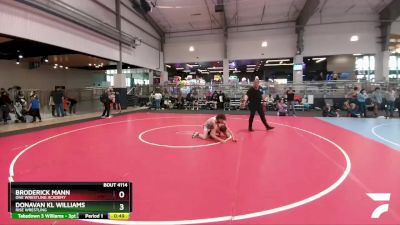 113 lbs Cons. Round 3 - Broderick Mann, ONE Wrestling Academy vs Donavan Kl Williams, Rise Wrestling