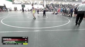 126 lbs Champ. Round 2 - Cannon Klukvin, Kansas City Training Center vs Easton Hill, Olathe South High School Wrest