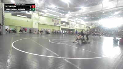 132 lbs Quarterfinal - Ralph Loya, EAGLE ROCK vs Marc-Daniel Jumanan, CANOGA PARK