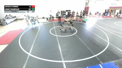 110 lbs Round 1 - Addie Thompson, Lobos Wrestling Club vs Jocelyn Torres, Threshold WC