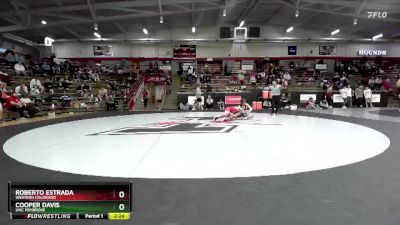 125 lbs Cons. Round 3 - Roberto Estrada, Western Colorado vs Cooper Davis, UNC Pembroke