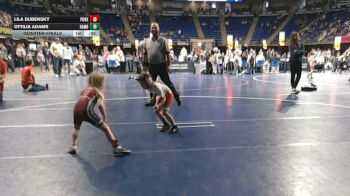 50 lbs Quarterfinal - Lila Dubensky, Punxsutawney vs Ottilia Adams, Hamburg Area