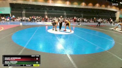 285 lbs Cons. Round 1 - Julio Ackerman, Pahrump Valley vs Sean Reeder, Churchill County