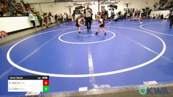 66 lbs Consolation - Kohen Martin, Claremore Wrestling Club vs Dax Culie, Wagoner Takedown Club