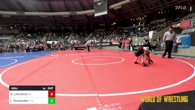 46 lbs Quarterfinal - Alayna Lawrence, RedWave Wrestling vs Lillian Shuemake, Pirate Wrestling Club