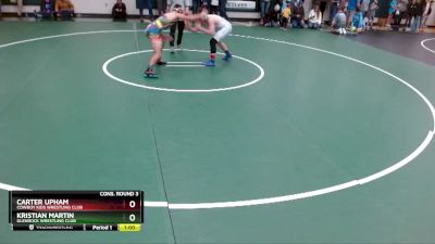 140 lbs Cons. Round 3 - Carter Upham, Cowboy Kids Wrestling Club vs Kristian Martin, Glenrock Wrestling Club