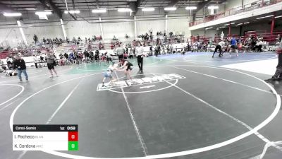 88 lbs Consolation - Izabella Pacheco, Blanco vs Kalia Cordova, Arizona Heat