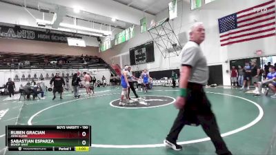 190 lbs Cons. Round 4 - Sabastian Esparza, Bishop Amat vs Ruben Gracian, John Glenn