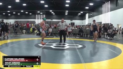 209 lbs Quarterfinals (8 Team) - Clifford Williford, Roundtree Wrestling Academy vs Tatum Adriano, Death Squad Wrest (IN)