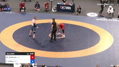 86 kg Consolation - Marcus Coleman, Cyclone Regional Training Center C-RTC vs Trent Hidlay, WOLF/TMWC