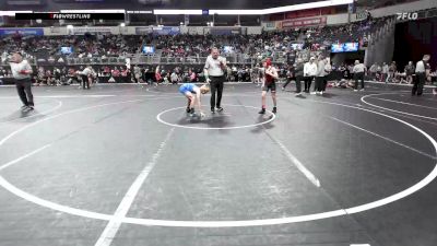 92 lbs Consolation - Josh Laney, Ozark Youth Wrestling vs Kinnick Poage, Apex Wrestling